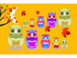 Babushka Owls Yellow