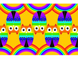 RainbowOwlsYellow